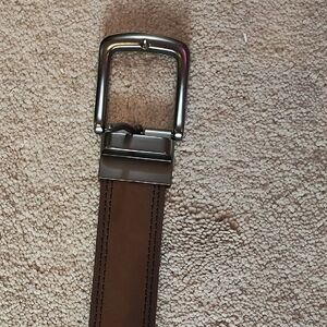 Stylish Brown Belt with Silver Buckle